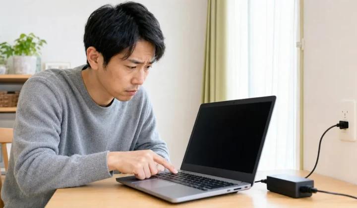 電源ボタンを押しても反応しないときの確認（4枚目）