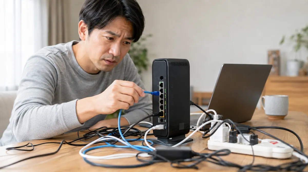 有線LANでインターネットにつながらないときの確認手順