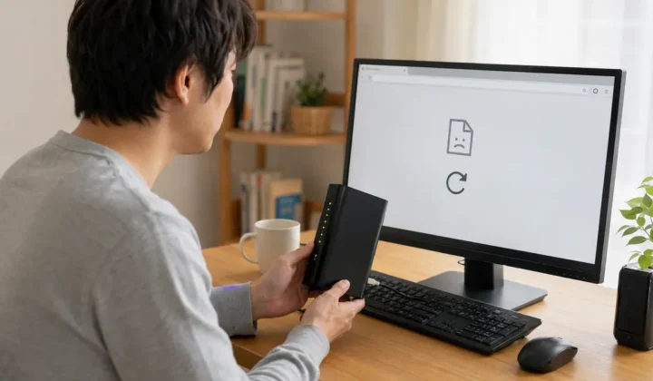 サイトが表示されないときの確認（4枚目）