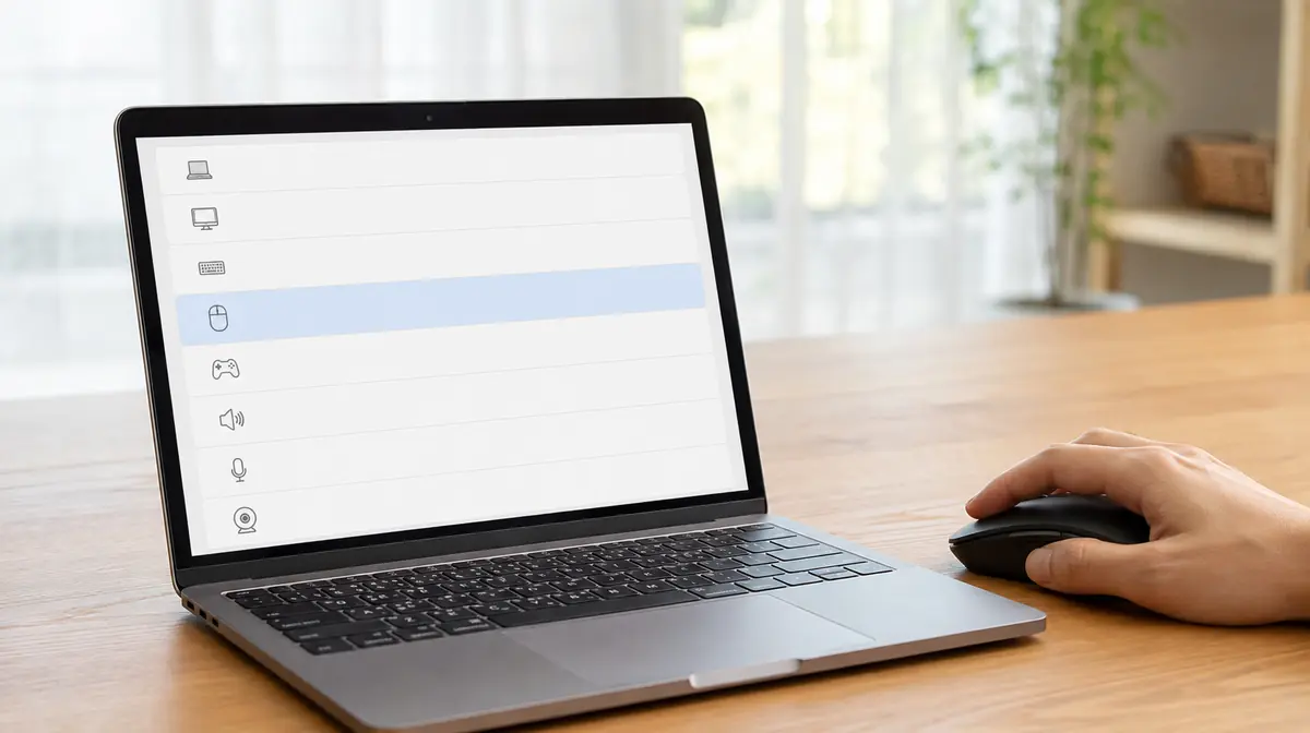 デバイスマネージャーで「マウスとそのほかのポインティングデバイス」を確認します