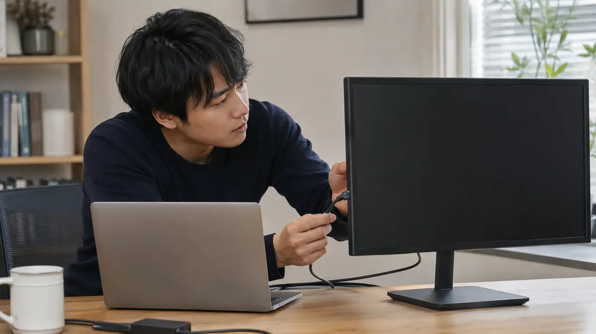 画面がちらつく・線が入るときの確認手順