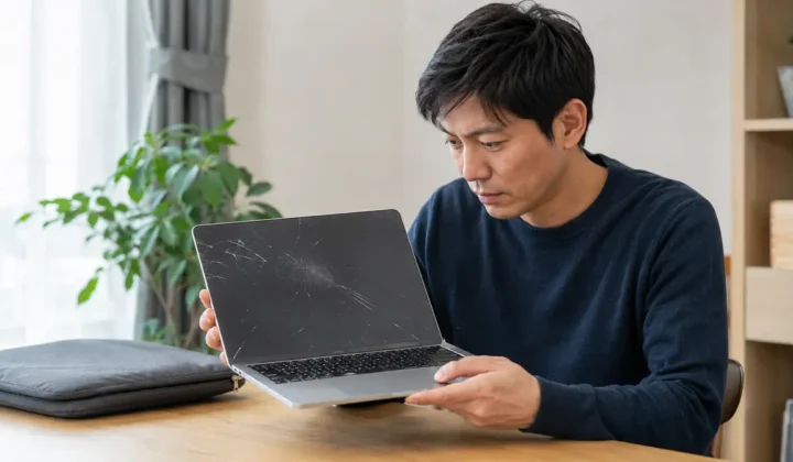 画面が割れたノートパソコン（4枚目）