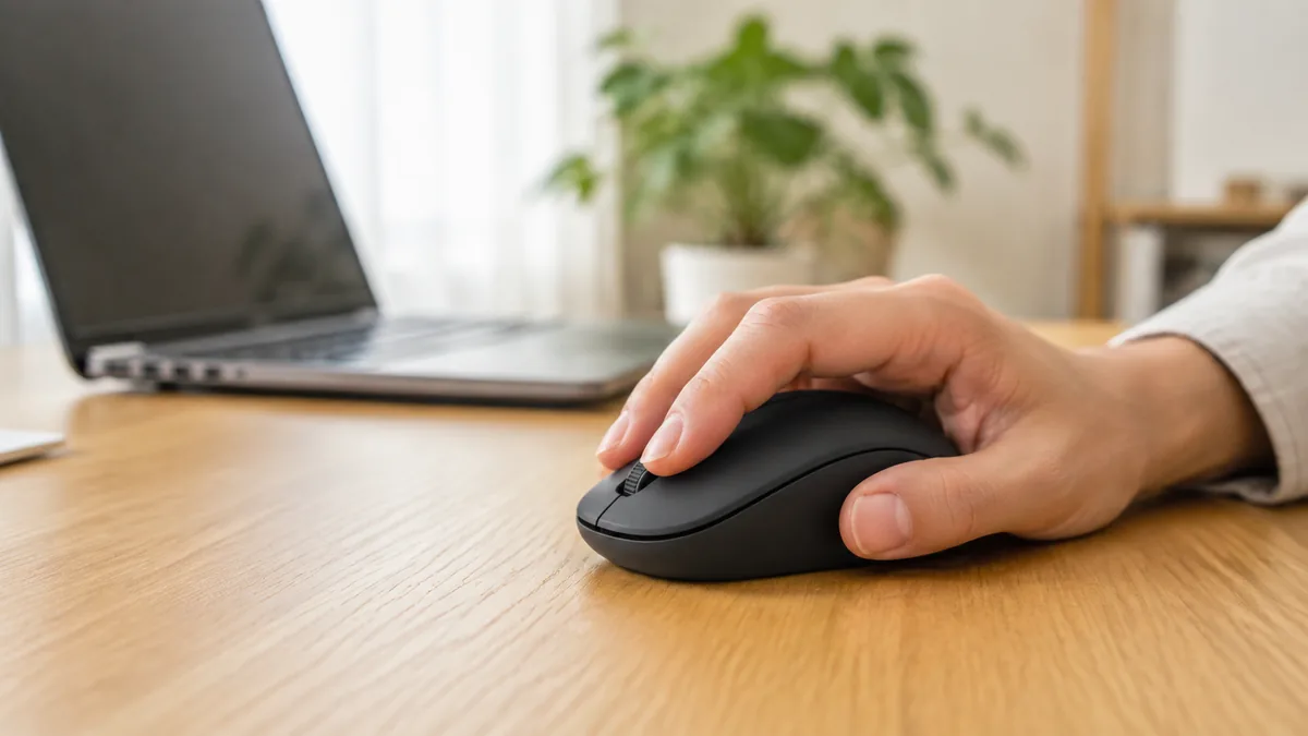 まずは機器そのものの電源が入っているか、手元のマウスやキーボードから確かめます。