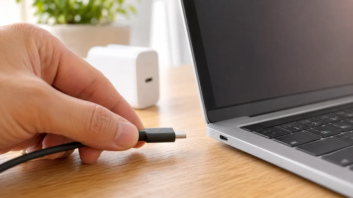 USB Type-Cで充電する機種は、対応した出力の充電器とケーブルを使います。