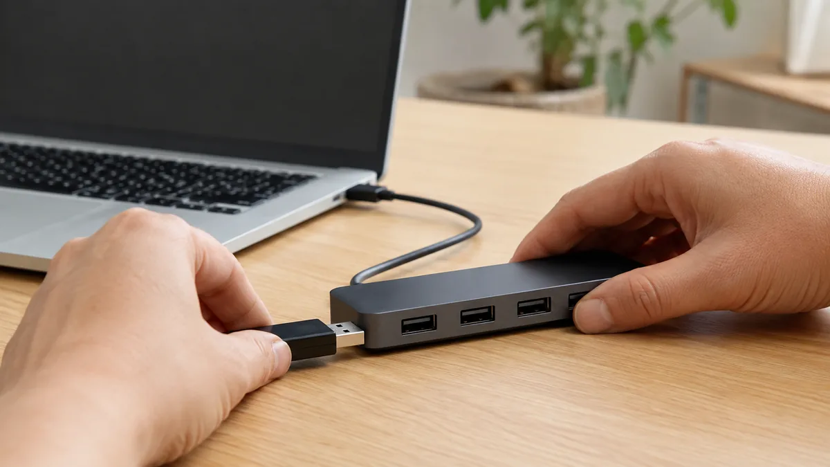ハブに機器をたくさんつなぐと電力が足りなくなり、認識しないことがあります。
