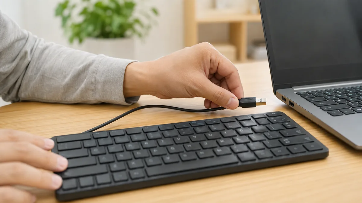 別のキーボードをつないで、パソコン側とキーボード側のどちらの問題かを切り分けます。